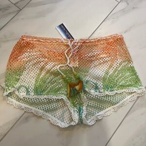 Colorful Mesh Beach Shorts size large Isabella Rose